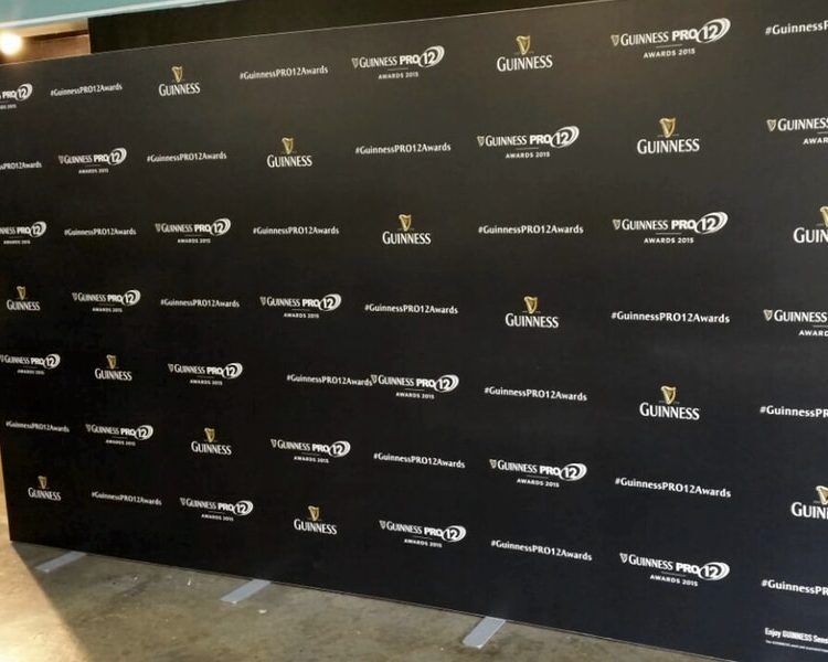 press conference backdrop template